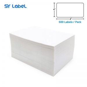 Zebra Compatible Label 4" x 6" x 500pcs fanfold